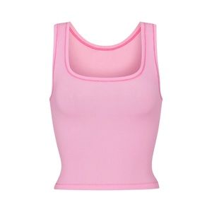 READY TO SHIP 💗 NWT Skims Cotton Rib Tank Bubblegum